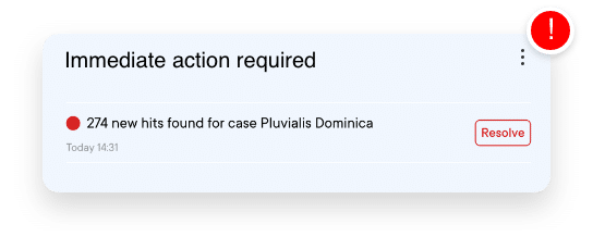 Pascal immediate action notification